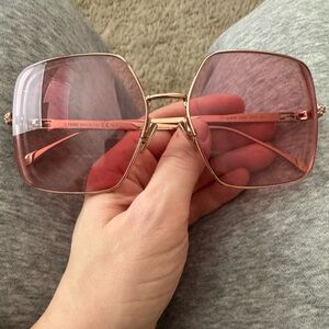 Fendi Rose Gold Square Sunglasses